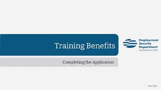 Training Benefits – Completing the Application