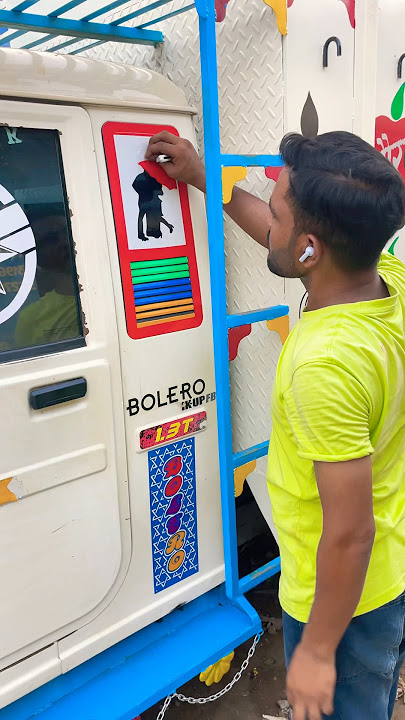 Bolero pickup sticker art #song #hindisong #love #music #cover #automobile #sticker #modified #trend