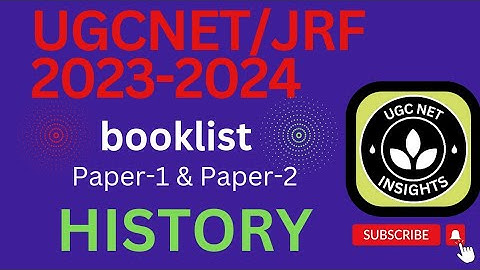 Ugc Net/Jrf-2023-2024||Book List|| Paper-1& Paper-2(History)हिंदी & इंग्लिश दोनों माध्यमों के लिये||