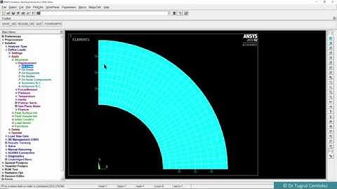 2D Thick Cylindrical Pressure Vessel Finite Element Analysis with ANSYS Mechanical APDL