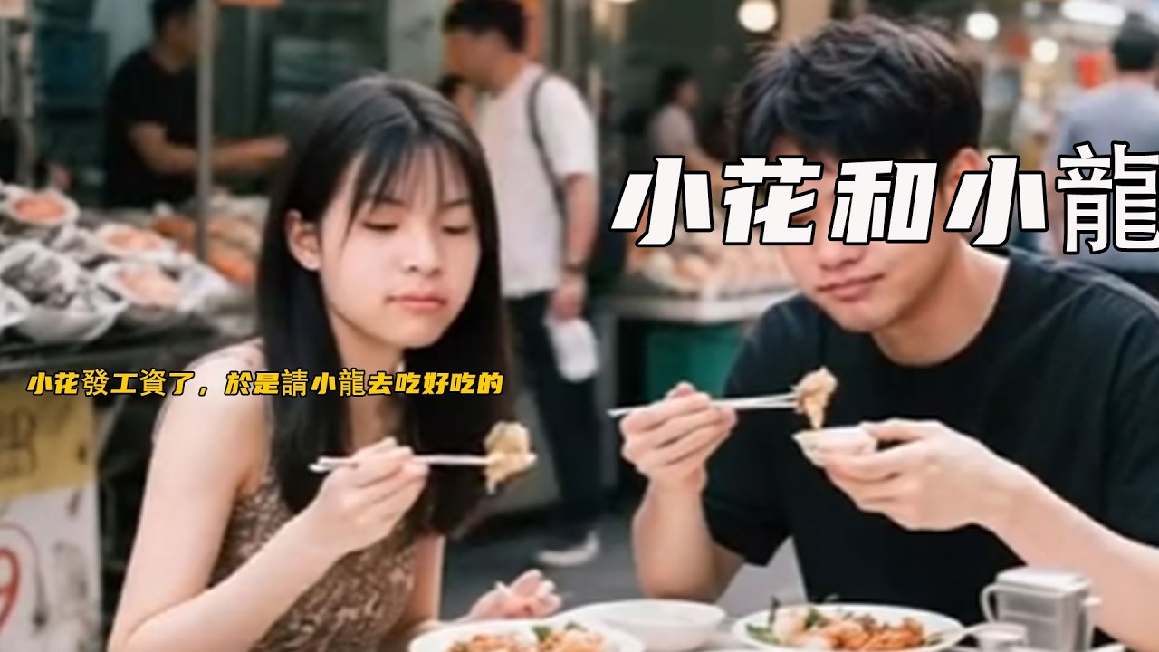 小花發工資了，於是請小龍去吃好吃的《小花和小龍》706