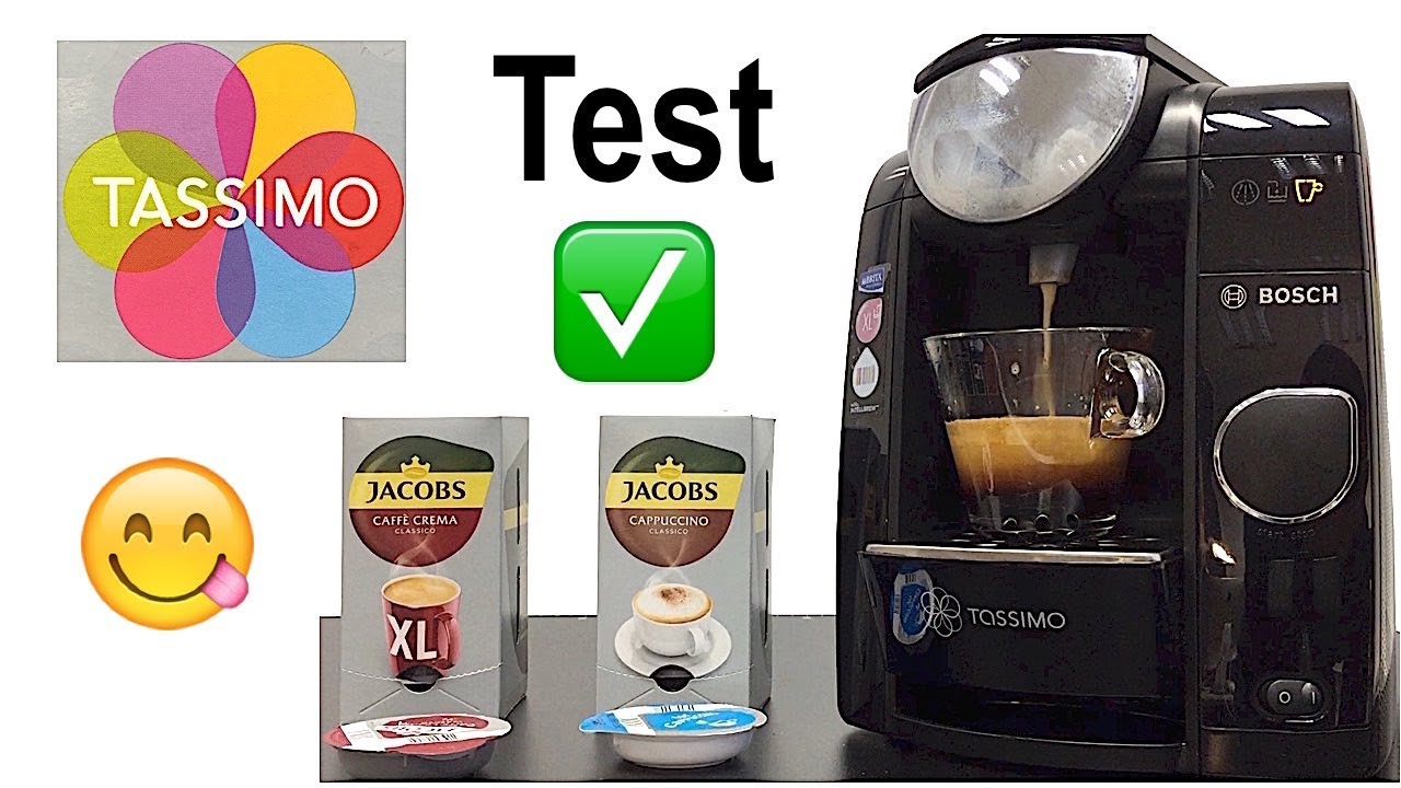 Test Tassimo Joy Tas4502 03 Kaffee Crema Cappuccino Youtube