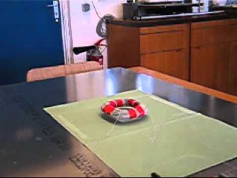 Magnetic levitation of a rectangular coil due to Eddy current