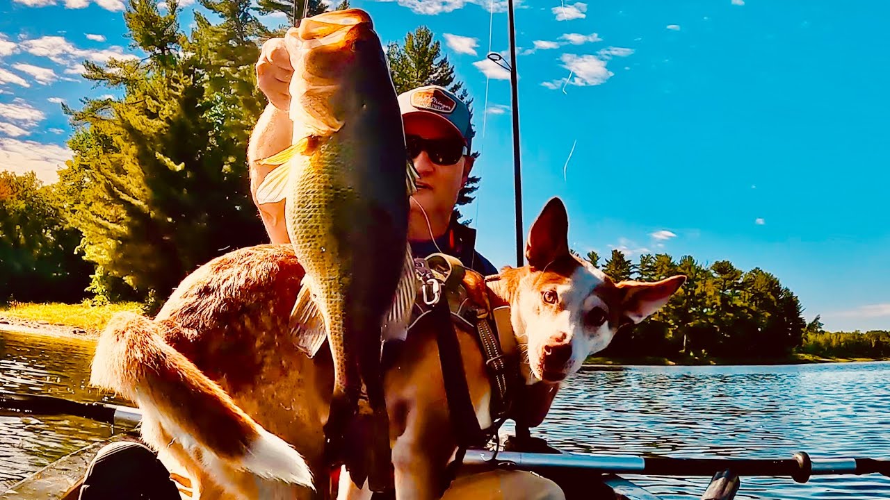 Breakfast and bass fishing with Bella!