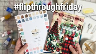 Water Color Book / Plaid Christmas Ephemera/ #flipthroughfriday