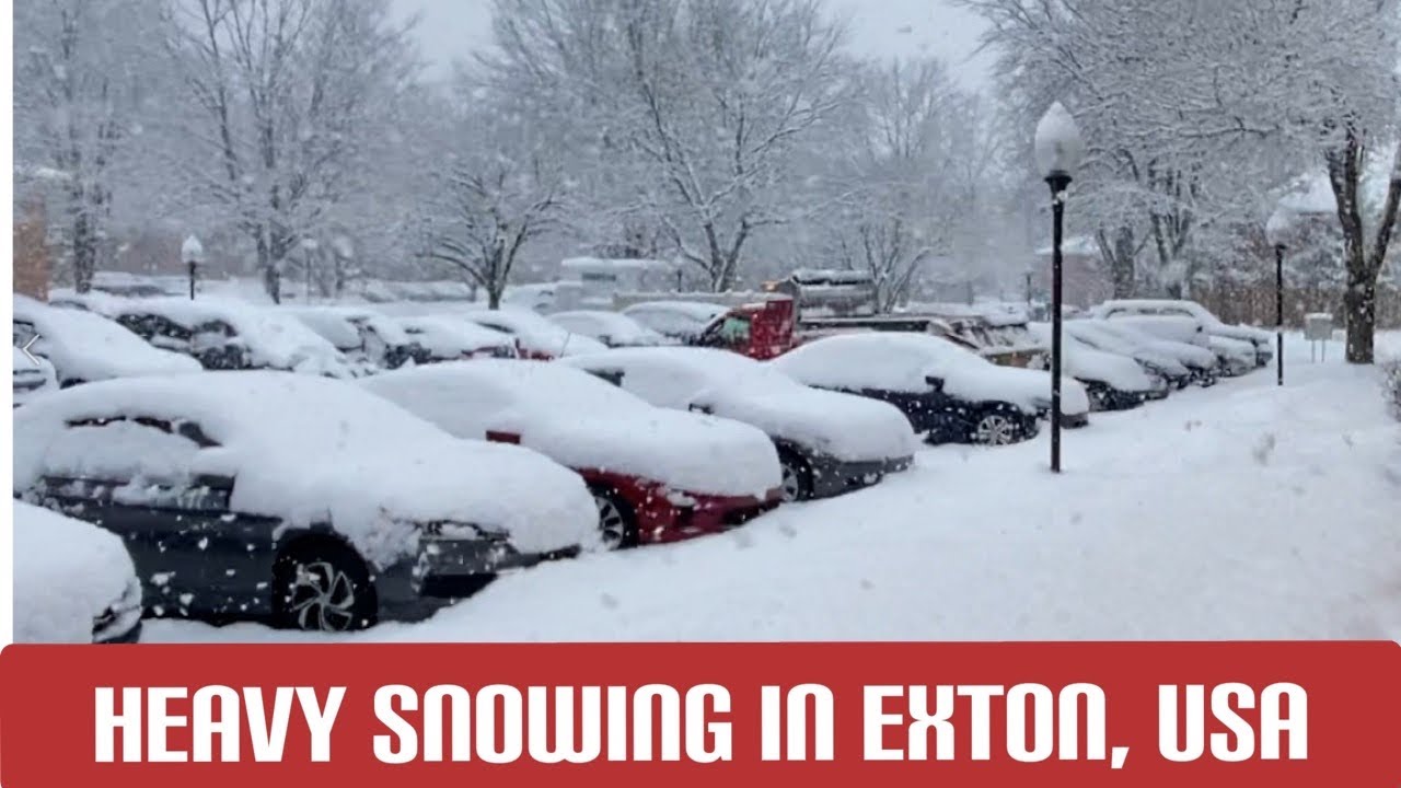 Heavy Snowing in Exton, Pennsylvania YouTube