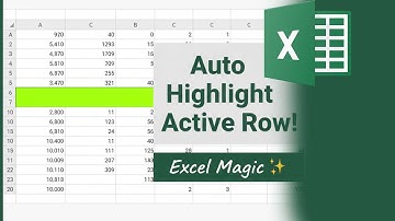 Auto Highlight Active Row in Excel — Make Navigation Super Easy!