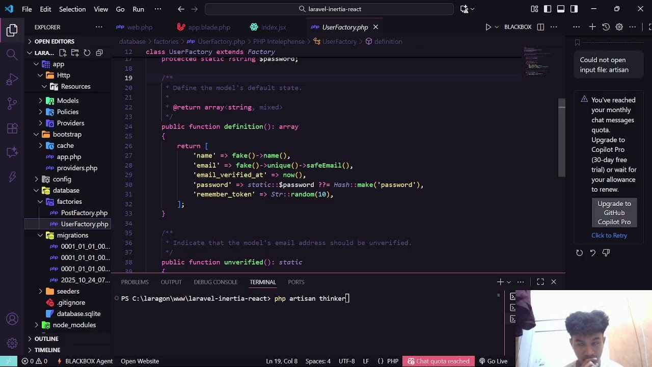 Laravel 12 with Inertia.Js and React.Js crash course