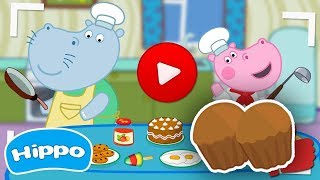 Hippo 🌼 Cooking show 🌼 Cupcake Recipe 🌼 Cartoon game for kids screenshot 5
