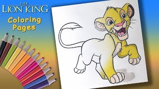 Lion Cub Simba Coloring pages for children. Lion King Coloring Book