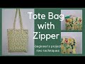 Tote Bag With Zipper - Beginner&#39;s  project