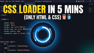 Css loading Animation Web page | Loading Animation in HTML & CSS | CSS Loader Tutorial @excel_Ai nsc