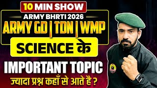 Army Science Important Topic 2026 | Army Exam 2026 | अंतिम टाइम में ये Topics जरूर पढ़ें ✊