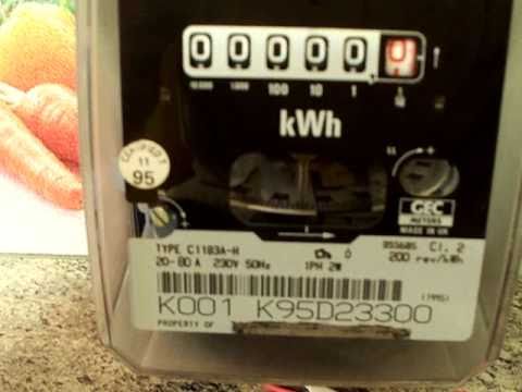Electricity Meter: GEC Meters, type C11B3A-H Running ... 3 phase to single phase wiring 