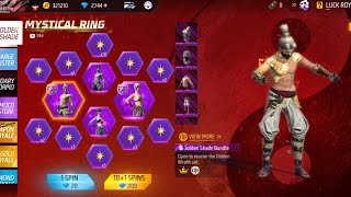 FREE FIRE MAX🔥|Golden Shade Bundle Return| Mystical Ring Event Free Fire.|FF New Event| First Part.