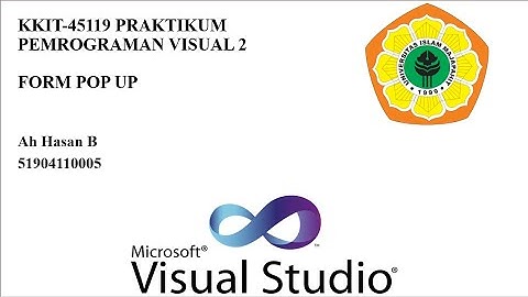 KKIT-44119 PRAKTIKUM PEMROGRAMAN VISUAL (form pop up part-4)