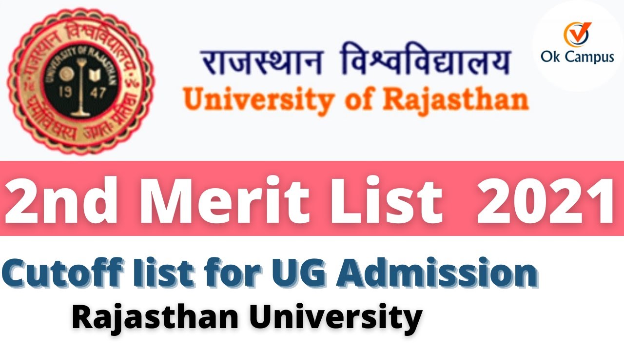 Rajasthan University Cutoff List 2021 UG 1st Year Admission || Maharaja,Maharani college Merit list