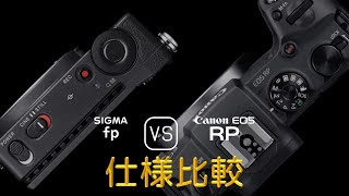 Sigma fp と Canon EOS RP の仕様比較