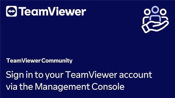 How to sign in to your TeamViewer account via the Management Console in TeamViewer (Classic)