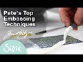 3 Embossing techniques with Pete using the Everyday Collection by Tim Holtz