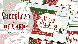 Christmas in July Card | Sheetload of Cards | #SUYSJul2022 #ShowUsYourSheetload #SheetLoadofCards