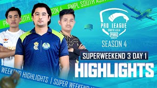 [Highlights] PMPL South Asia Season 4 | Super Weekend 3 - Day 1