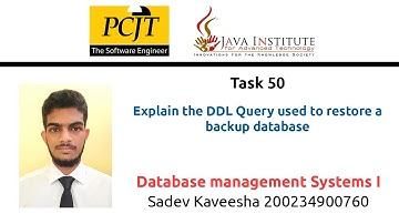 Task 50 - Database Management 1 - Question Series