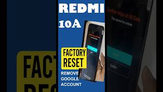 Redmi 10A Factory Reset Erase All Data #hardeset #redmi10Ahardreset