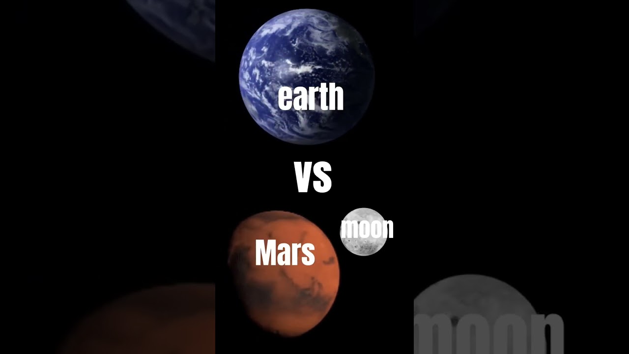 Earth vs Mars vs Moon 🌚 