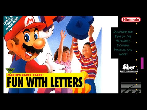 Mariou0027s Early Years - Fun With Letters - SNES Playthrough #66【Longplays Land】