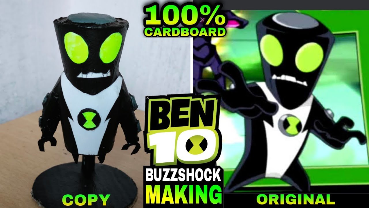 how-to-make-a-ben-10-alian-buzzshock-paper-model-youtube