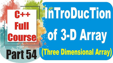 3D Array C++ intro Part 54 | C++ Programming for Beginner in URDU/HINDI | C++ Multidimensional Array