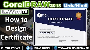 CorelDraw Projects | How to Design Certificate in CorelDraw | CorelDraw Certificate Designing
