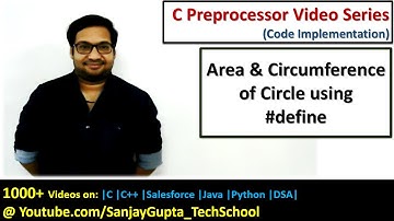Calculate area and circumference of circle using macro and #define in c programming