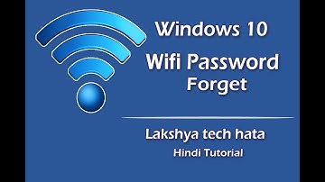 how to forget wifi password in laptop windows 10 in Hindi tutorials