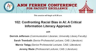 Famous AFC 2026 Session 102: Confronting Racial Bias in AI: A Critical Information Literacy Approach Wealth