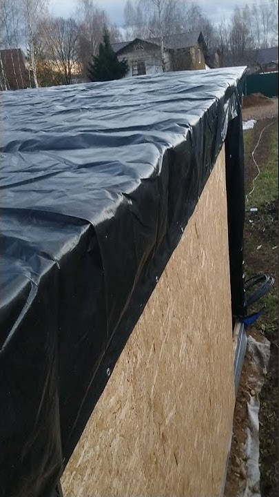 день 10. обрешетка осб и баннер на крышу. строим мамый дешманский и ...