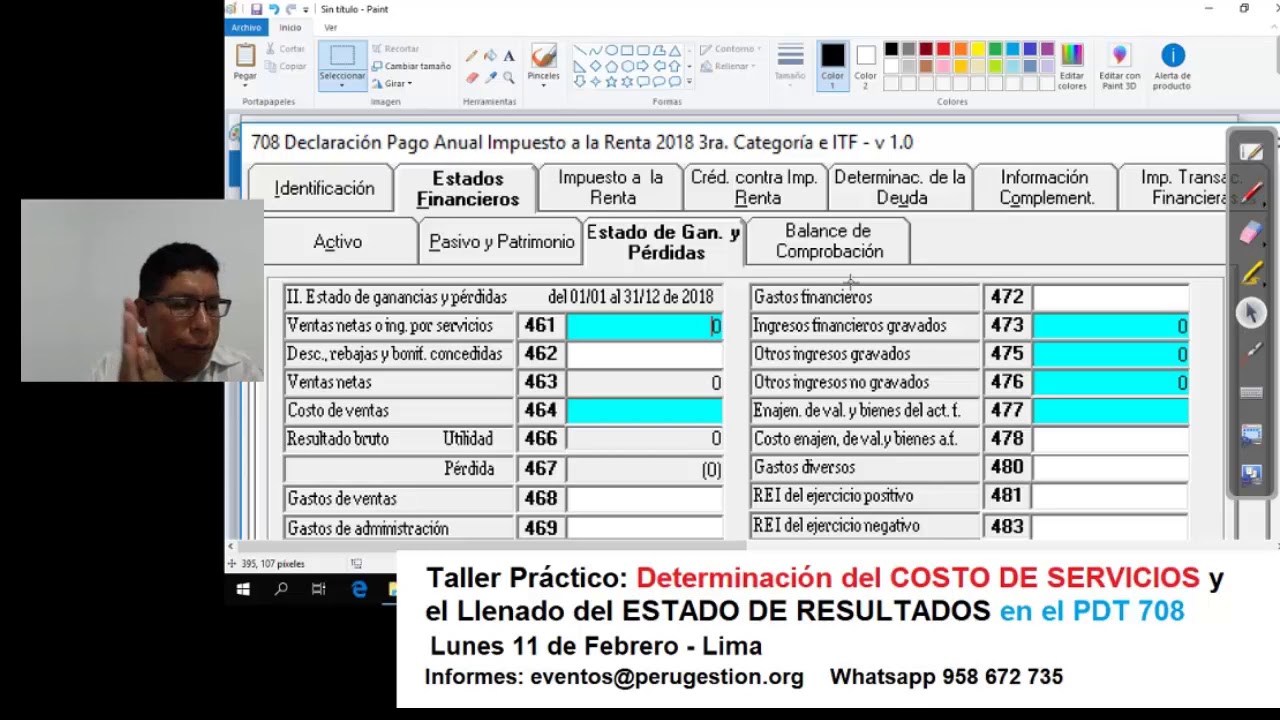 PDT 708 Renta Anual 2018 Ingreso por Ventas e Ingresos No Gravados ...