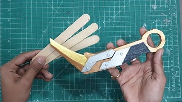 how to make valorant prime 2.0 knife with popsicle sticks.