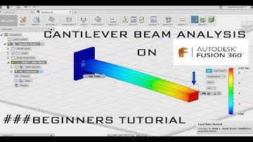 DESIGN AND ANALYSIS OF CANTILEVER BEAM - fusion 360 simulation tutorial