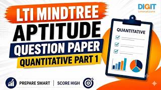 Famous LTI MINDTREE | APTITUDE | QUESTION PAPAER | QUANTITATIVE | PART 1 | Profile
