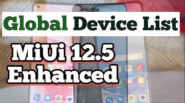 MiUi 12.5 Enhanced Edition Eligible Device List