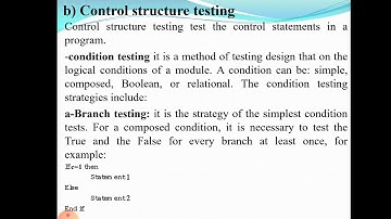 Control structure testing