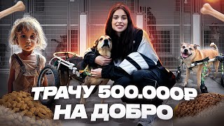 ТРАЧУ 500.000₽ НА ДОБРО // ДЕТСКИЙ ЦЕНТР, ПРИЮТ ДЛЯ ЖИВОТНЫХ