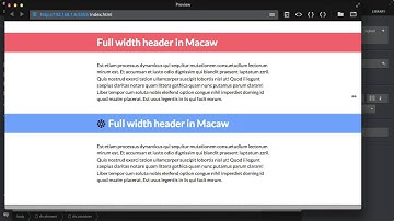 Macaw tutorial - Adding icons to a full width header