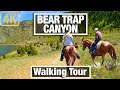 4K City Walks - Montana - Bear Trap Canyon along Madison River - Virtual Treadmill Scenery Walk