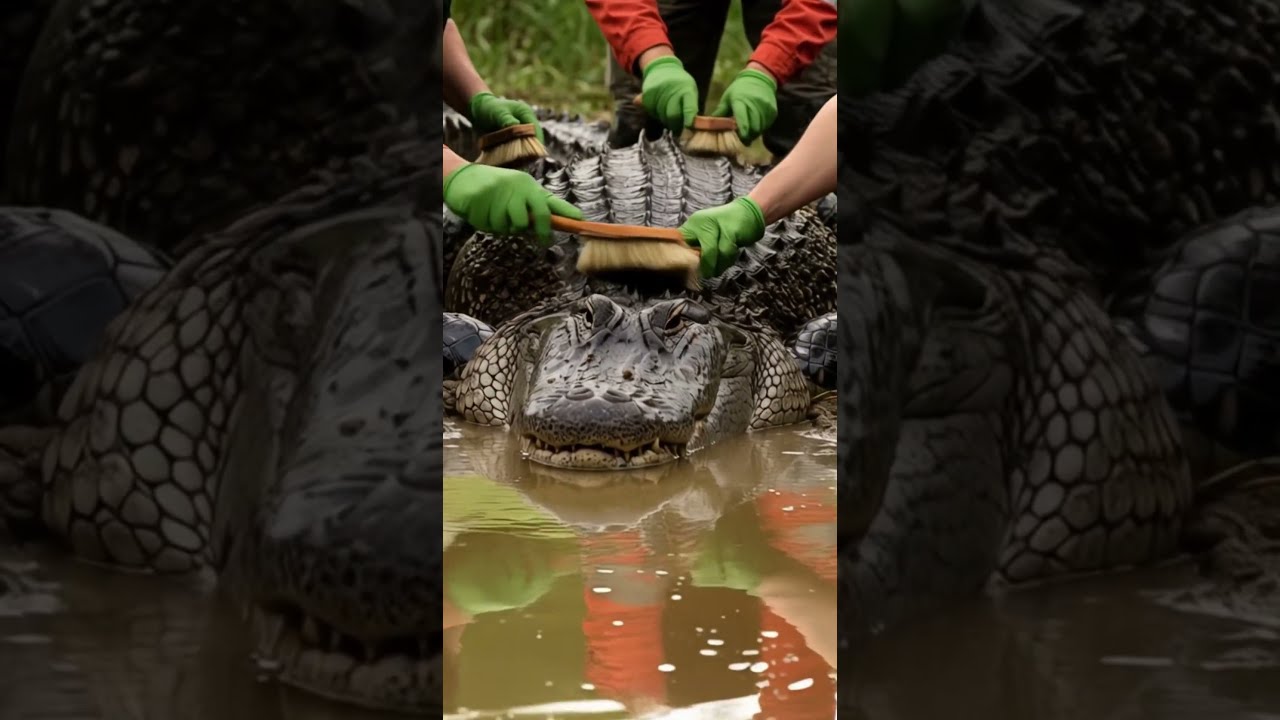  Jaw Dropping Alligator Rescue Watch This Giant Get A Deep Clean