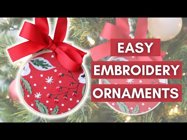 Mini embroidery hoop Christmas ornaments - Creative Holiday gift ideas 