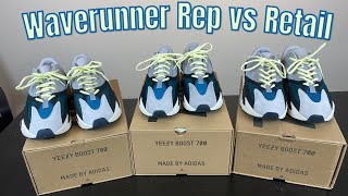 YEEZY 700 WAVERUNNER REP ( Vicky & Boostmasterlin STOS) VS RETAIL + ON FEET REVIEW 😎✌🏼