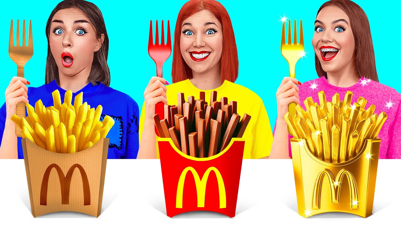 Бедная vs Богатая vs Ультра Богатая еда Челлендж | Смешные Кухонные Войны от Mega DO Challenge